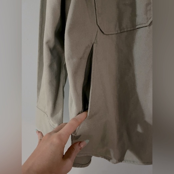 H&M beige heavyweight spring jacket light tan size L - Picture 6 of 13